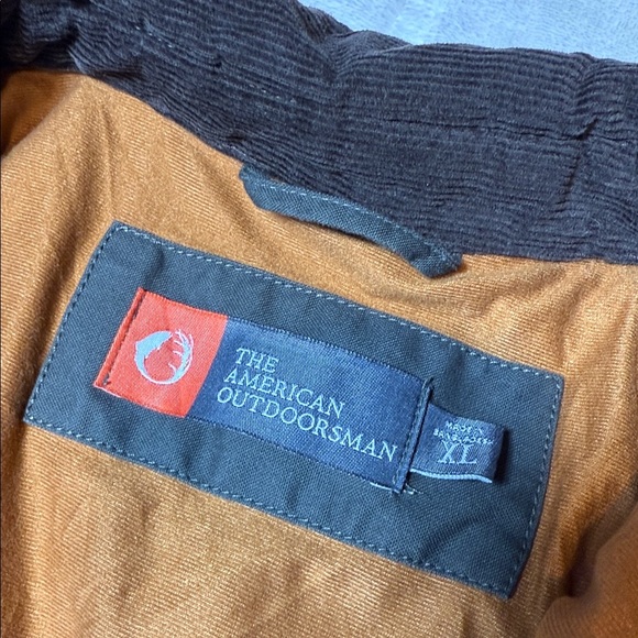 The American Outdoorsman Quilted Field Jacket Men’s XL Gray Brown Fall Layering - Picture 10 of 12